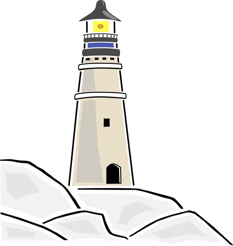 Outline ourclipart pin . Lighthouse clipart cliff
