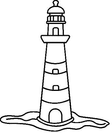 Lighthouse clipart color. Coloring drawings clip art