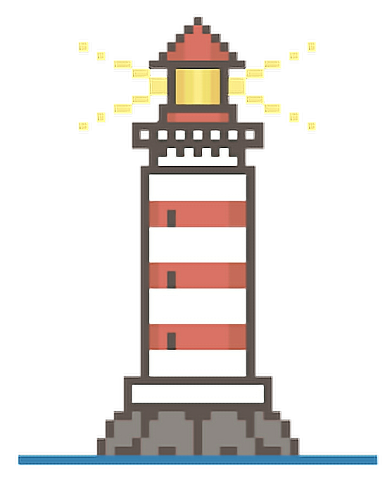 Pixelart pixel pixels bit. Lighthouse clipart color