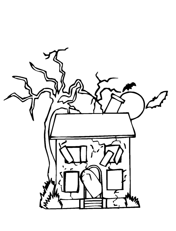 Scale clipart coloring page. House drawing template at