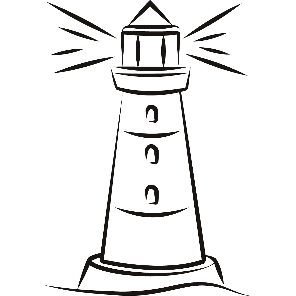 lighthouse clipart easy draw