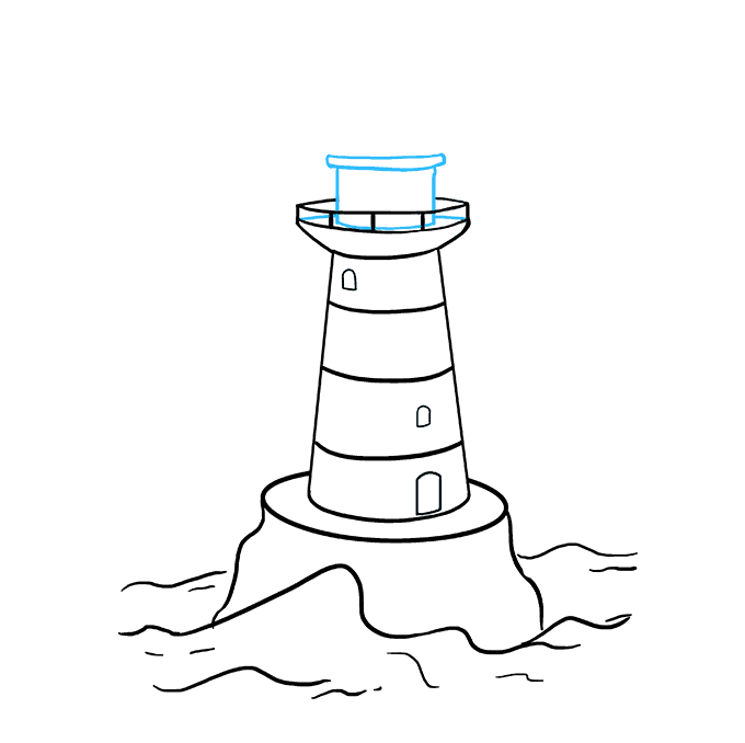 lighthouse clipart easy draw