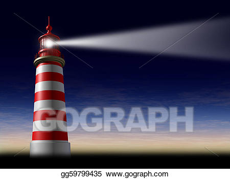 Stock illustration of light. Lighthouse clipart lighthouse beam