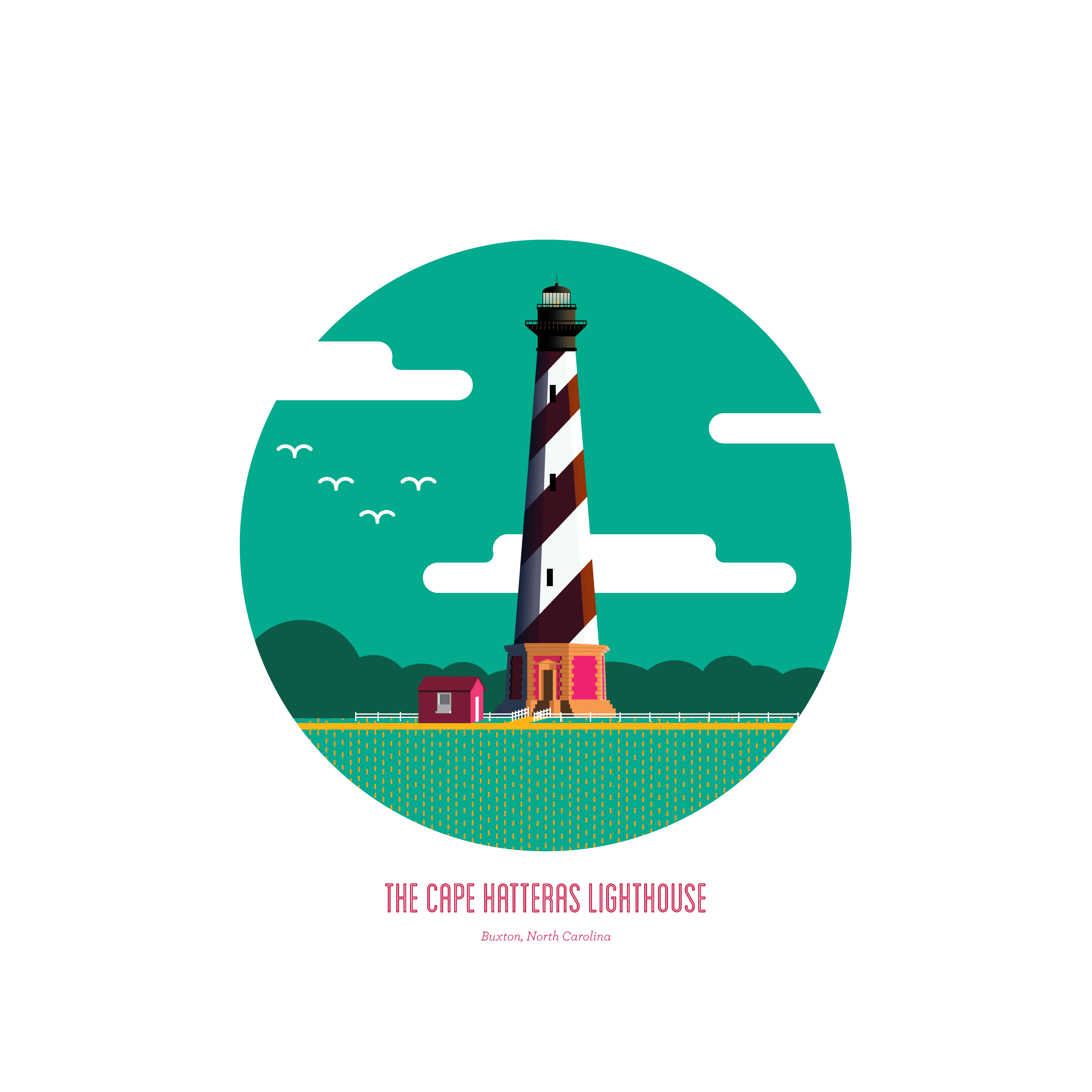 Lighthouse clipart north carolina. Illustrations on behance 