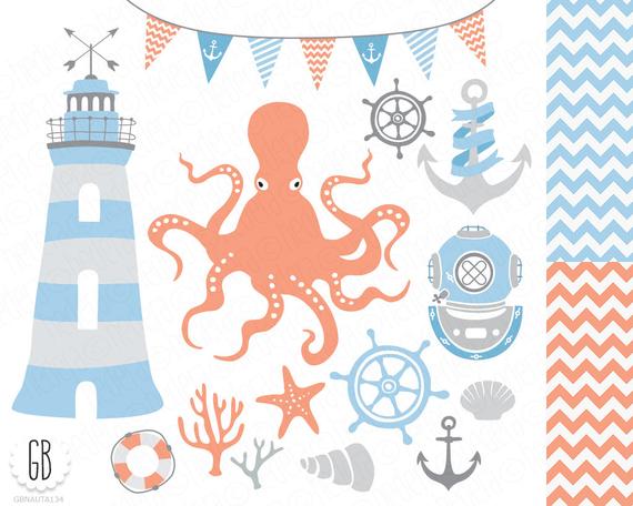 lighthouse clipart octopus