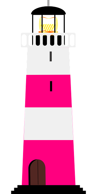 Free image on pixabay. Lighthouse clipart pink