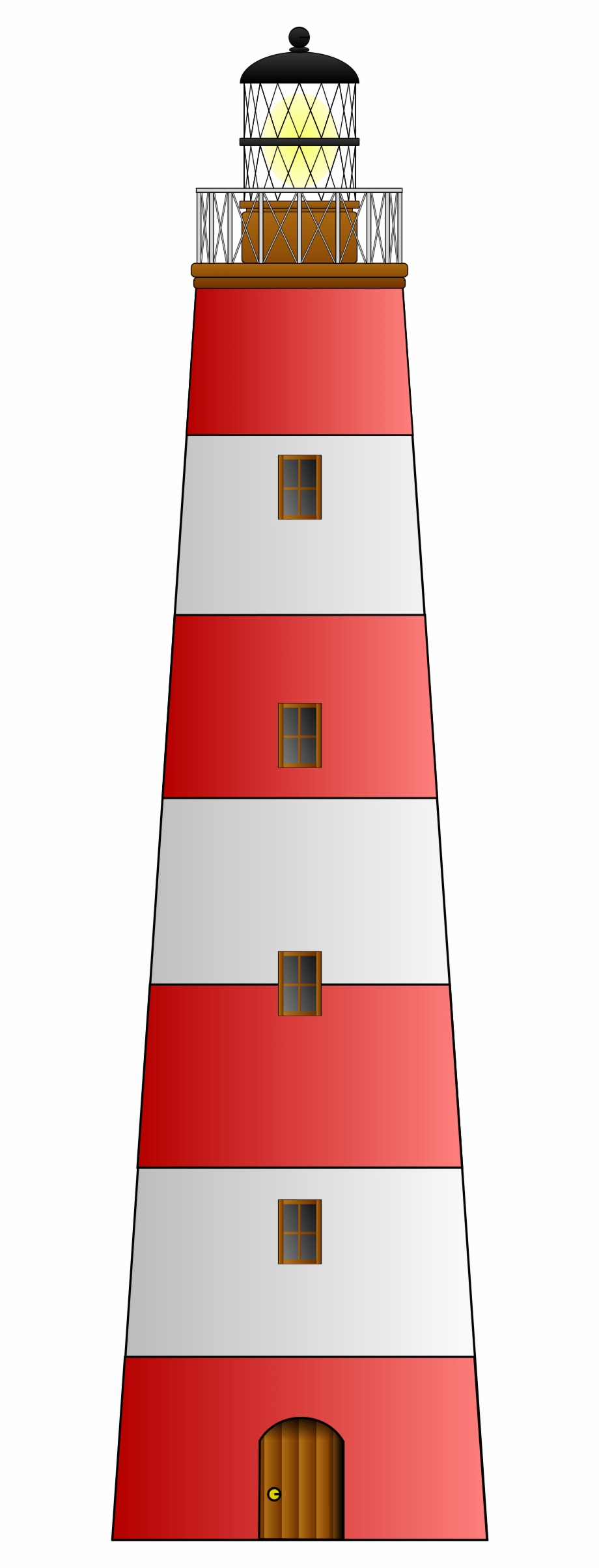 Download transparent png . Lighthouse clipart red and white