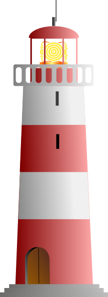 Lighthouse clipart red and white. Clip art at clker