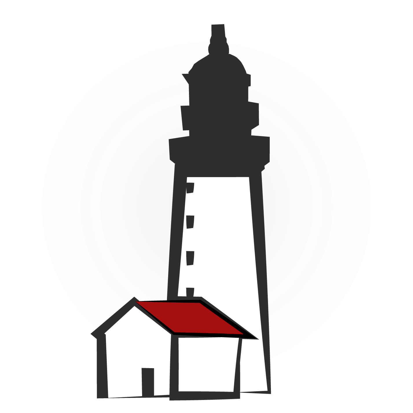 Halfway full size . Lighthouse clipart rock clipart