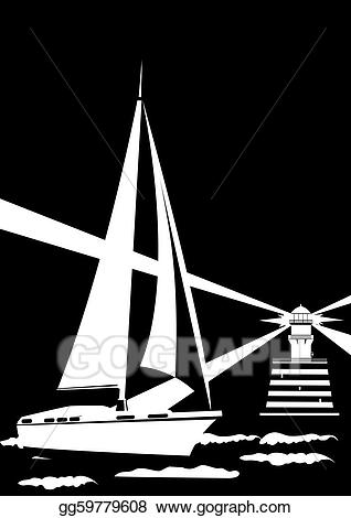 lighthouse clipart sailing yacht