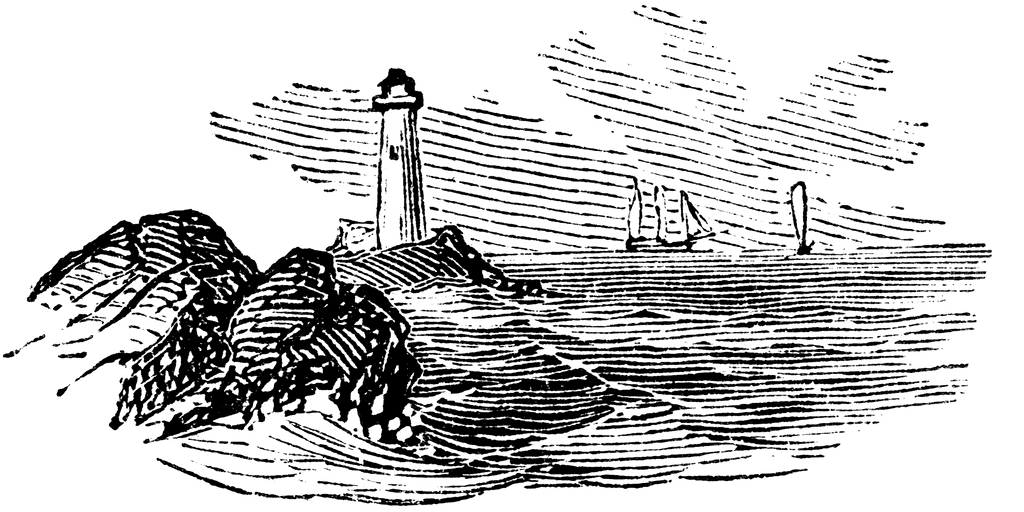 Etc . Lighthouse clipart shore line