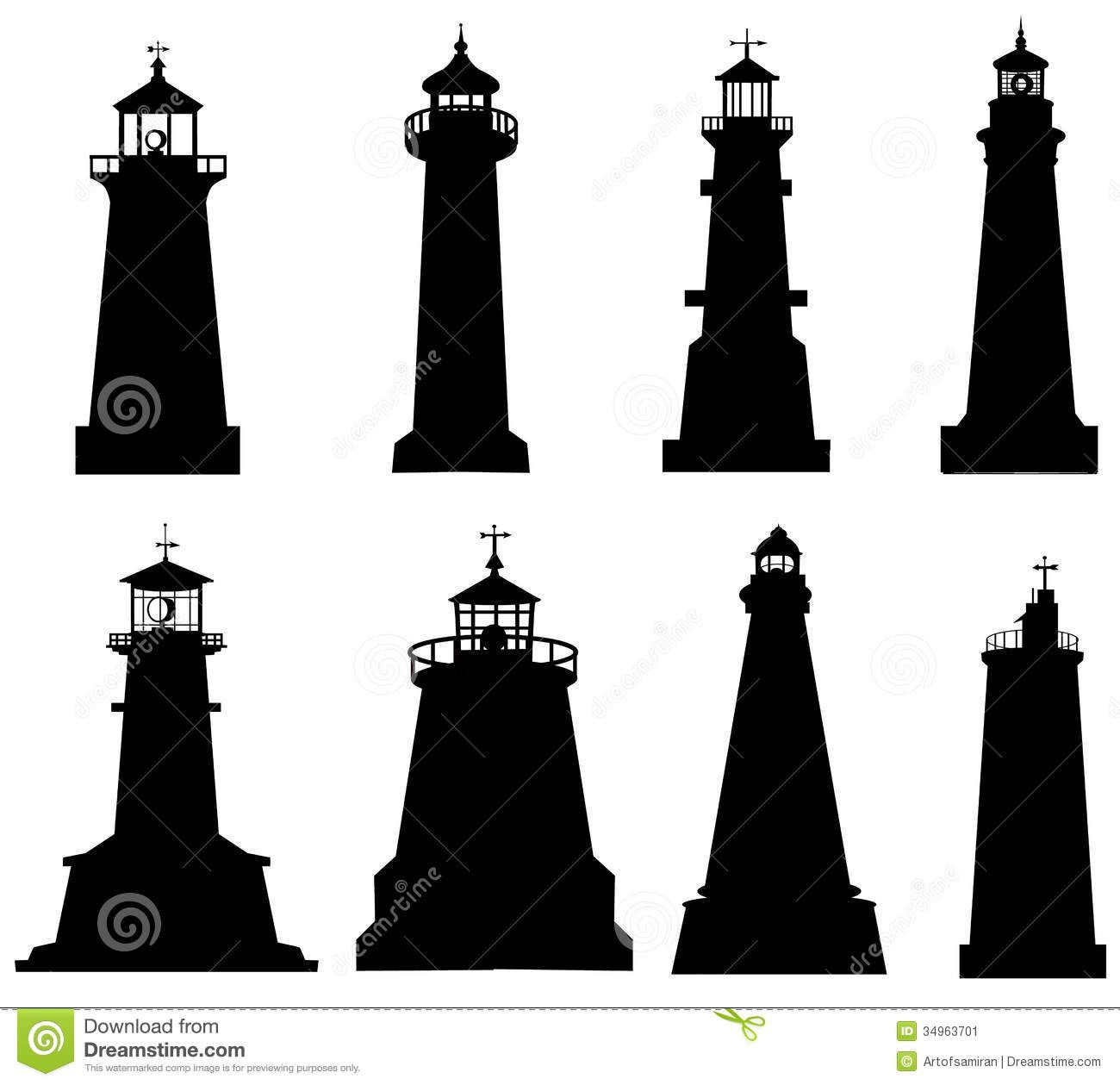 Scrapbook it baby beach. Lighthouse clipart silhouette