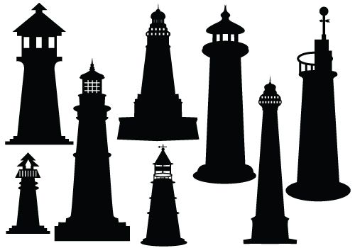 lighthouse clipart silhouette