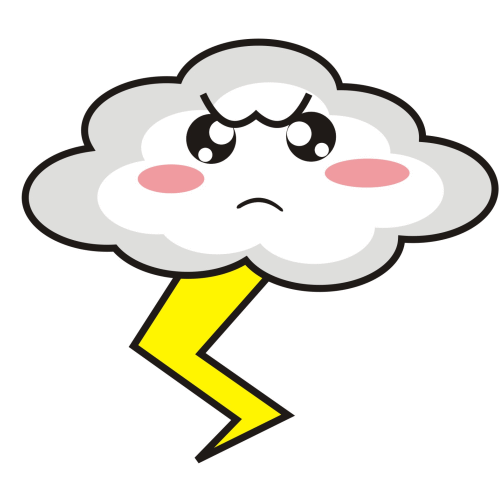 Lightning clipart cute. Free cloud cliparts download