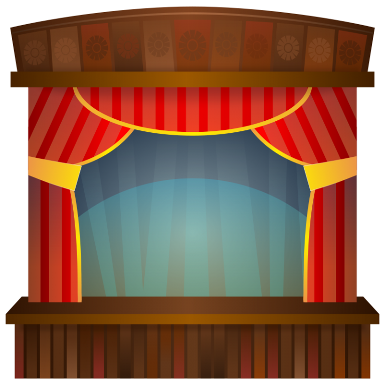 Stage hollywood rocks theme. Lighting clipart theater costume