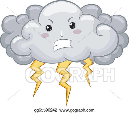 lightning clipart angry cloud