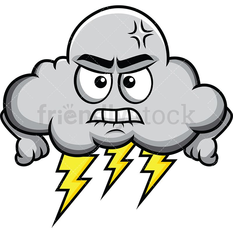 lightning clipart angry cloud