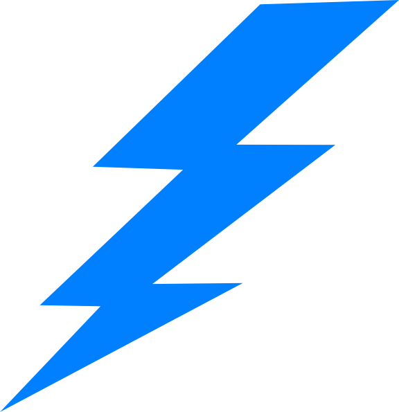 lightning clipart blue