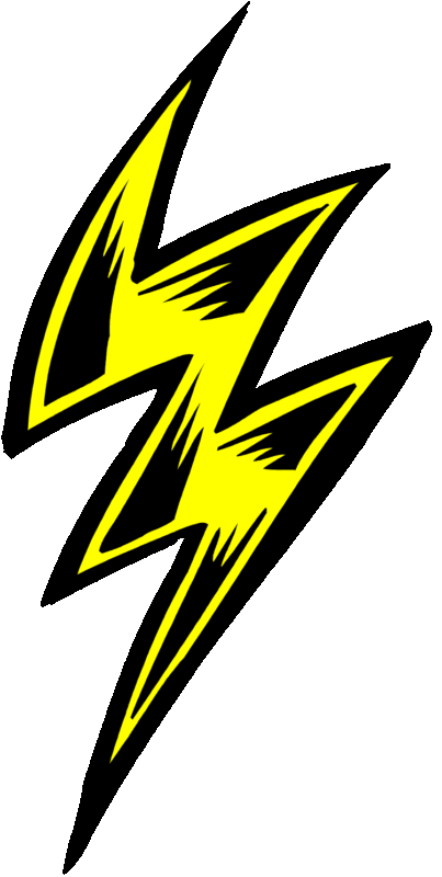lightning clipart curved