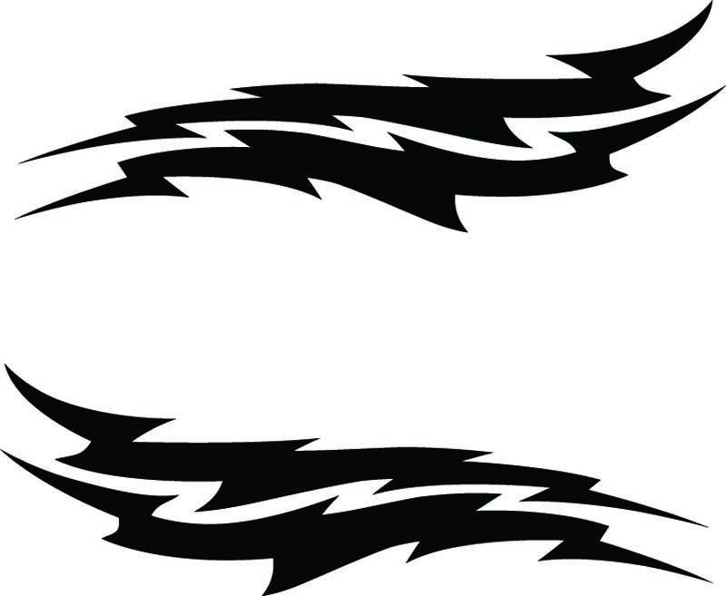 lightning clipart curved