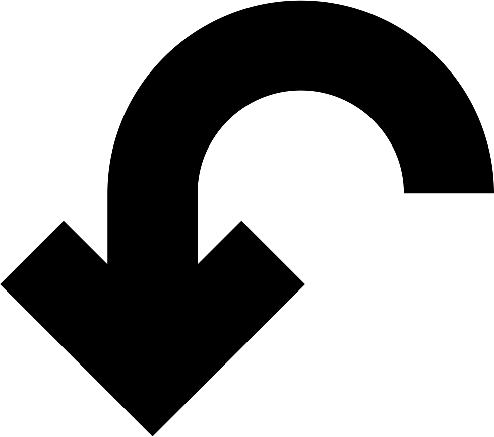 Curved arrow down svg. Pointing clipart important notice