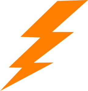 lightning clipart orange