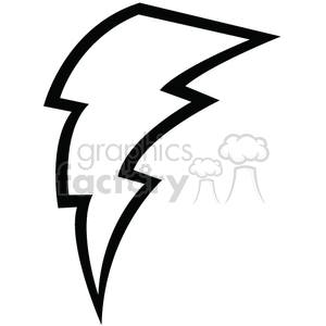 lightning clipart outline