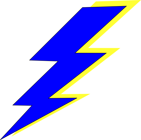 lightning clipart outline