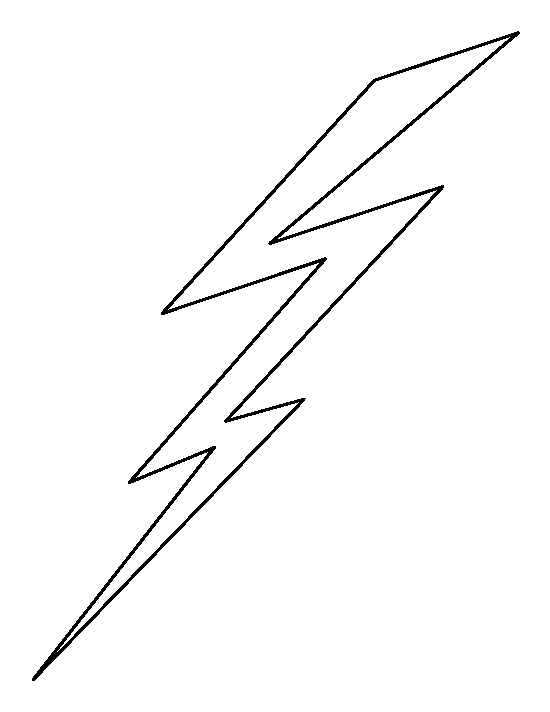 Bolt stencil group pattern. Lightning clipart printable