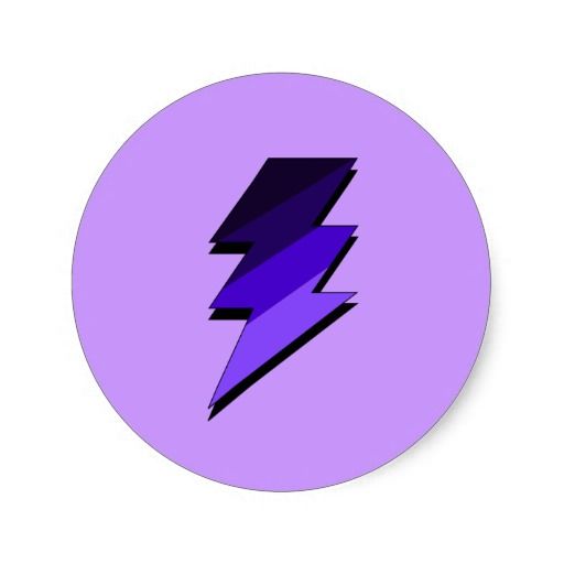 Lightning clipart purple. Thunder bolt classic round