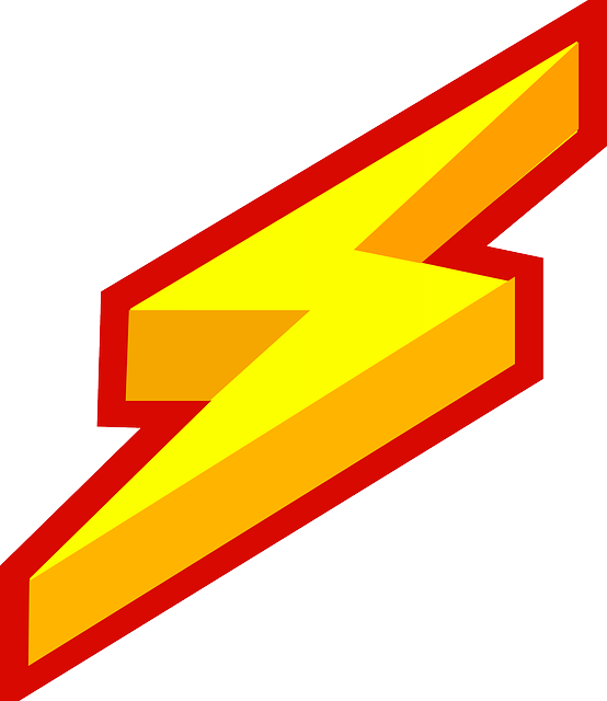 Lightning clipart red yellow. Free image on pixabay