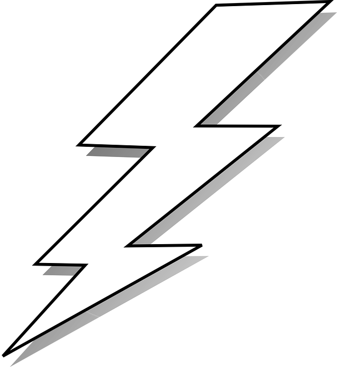 lightning clipart sideways