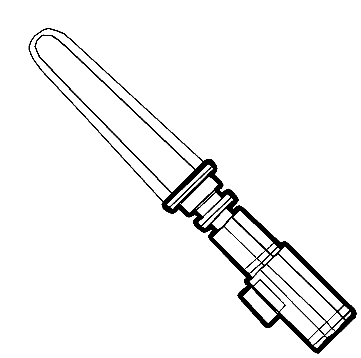 lightsaber clipart coloring page