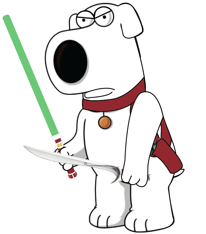 Brian griffin the equestrian. Lightsaber clipart dueling