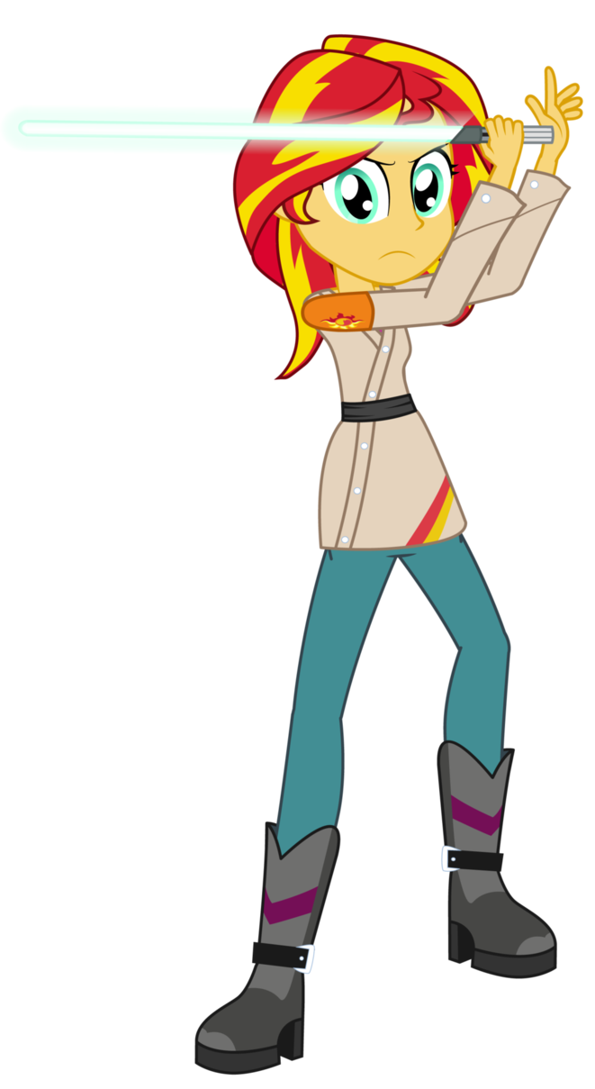 Jedi knight sunset shimmer. Lightsaber clipart dueling