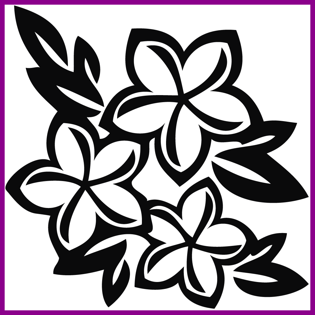 Lily clipart silhouette. Awesome aloha flower surf