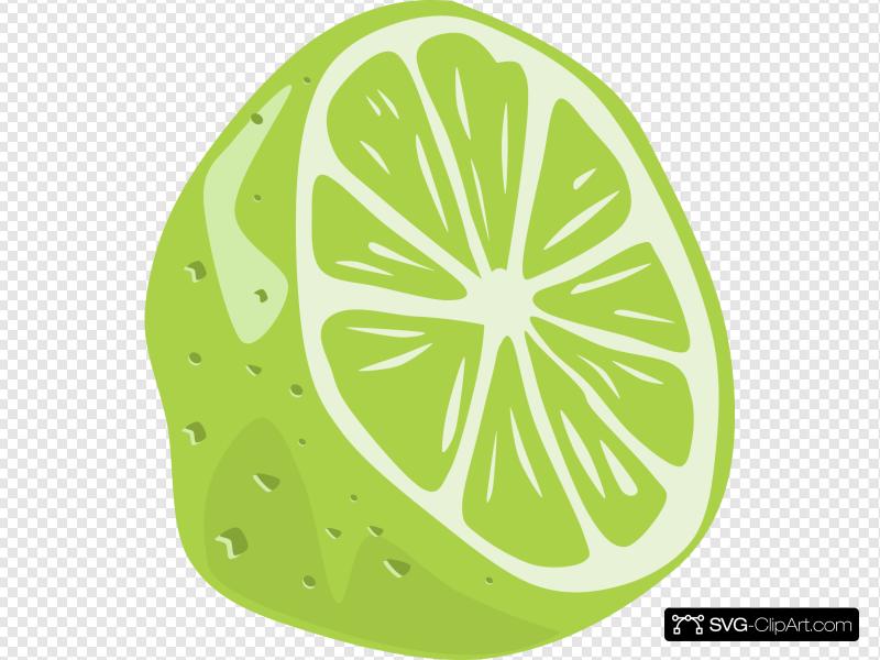 Half clip art icon. Lime clipart cartoon