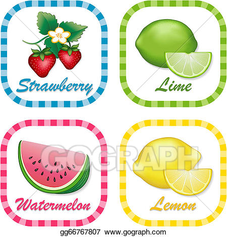Strawberries clipart lime. Vector art strawberry watermelon