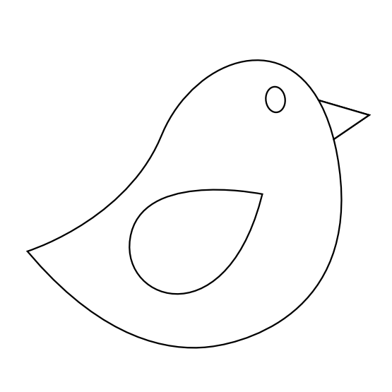 line clipart bird