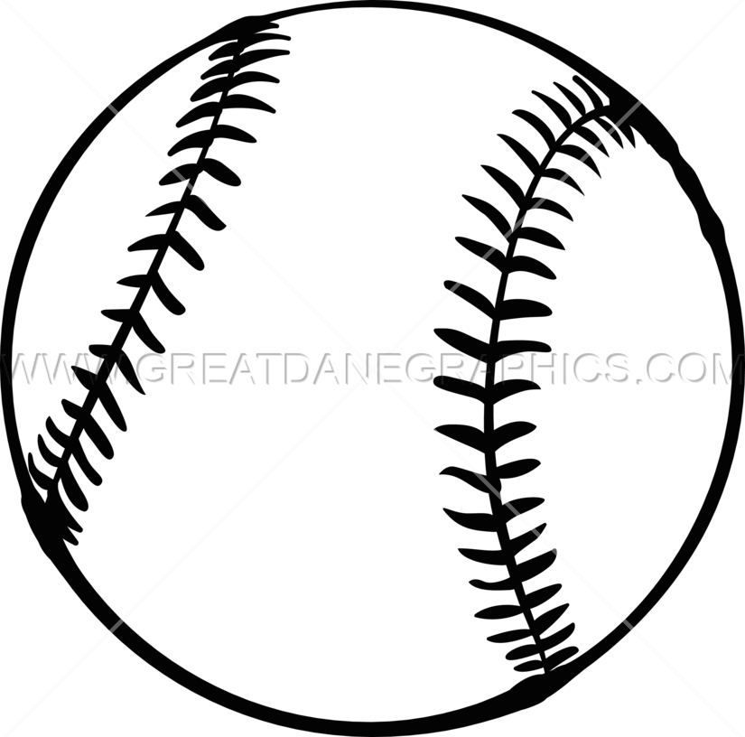 softball clipart line art