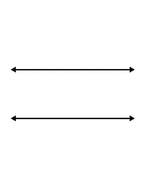 Flashcard of a parallel. Line clipart