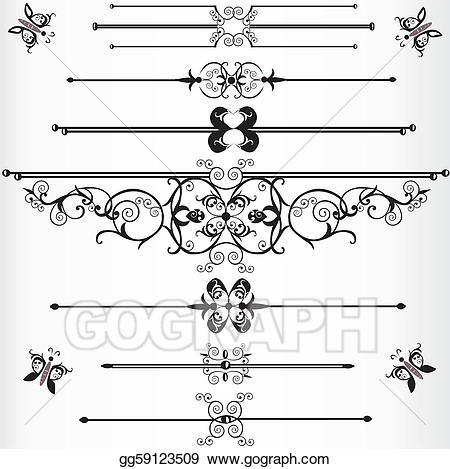 lines clipart victorian