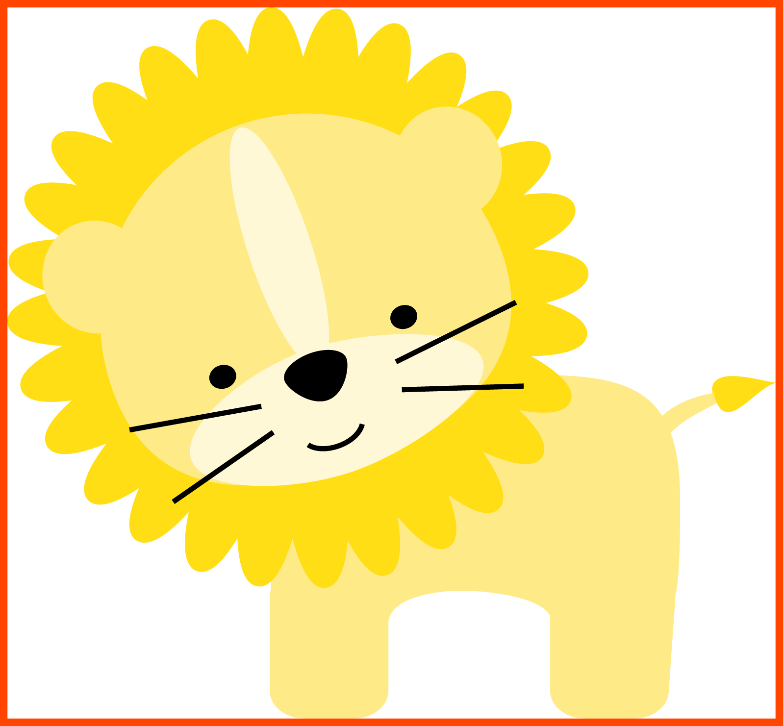 lion clipart baby girl