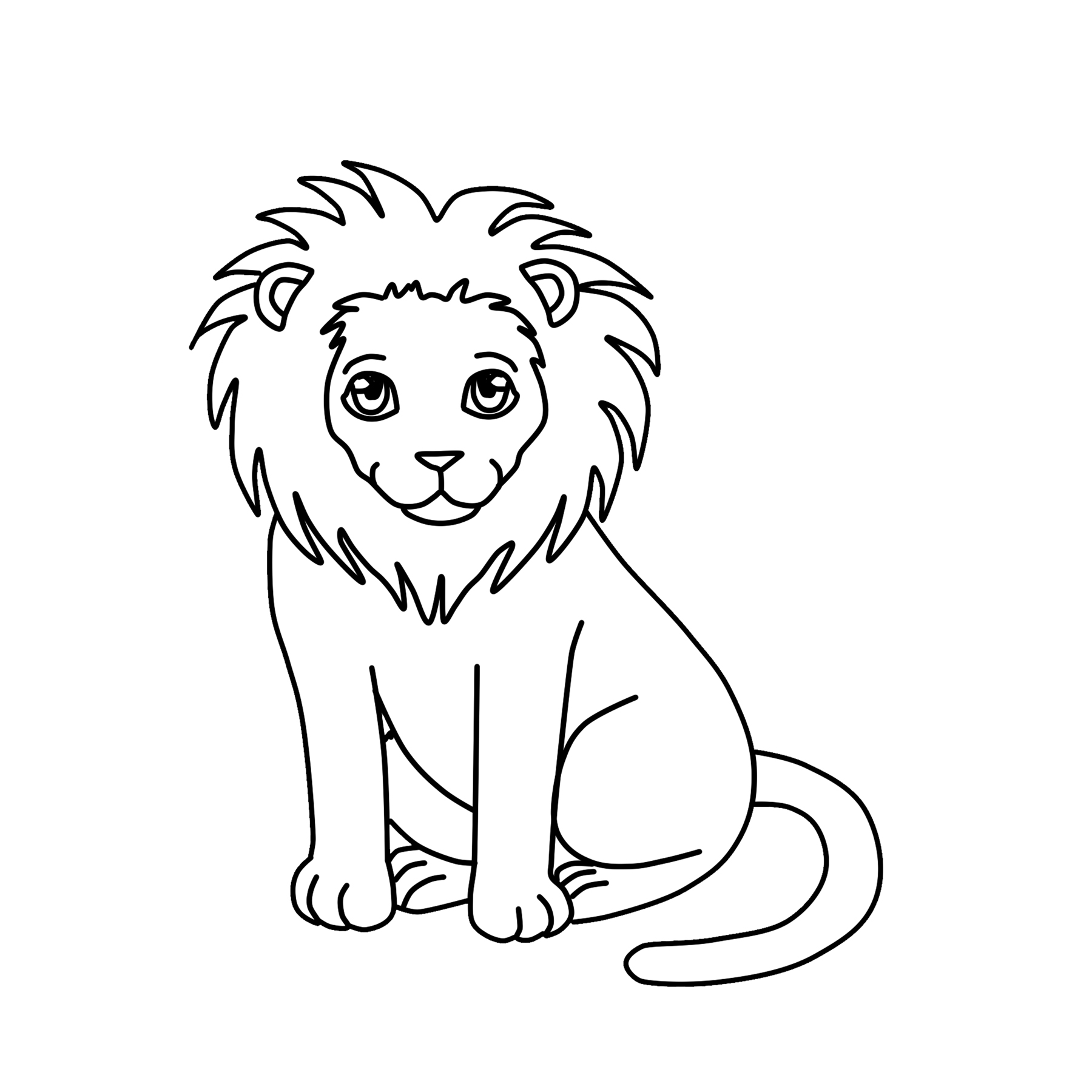 lion clipart colored