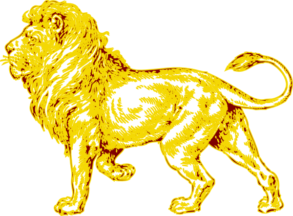 lion clipart colored