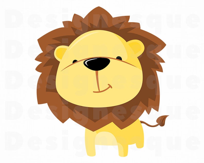 Svg files for cricut. Lion clipart cute