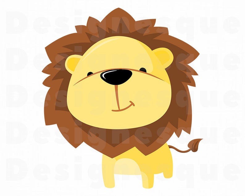 lion clipart cute