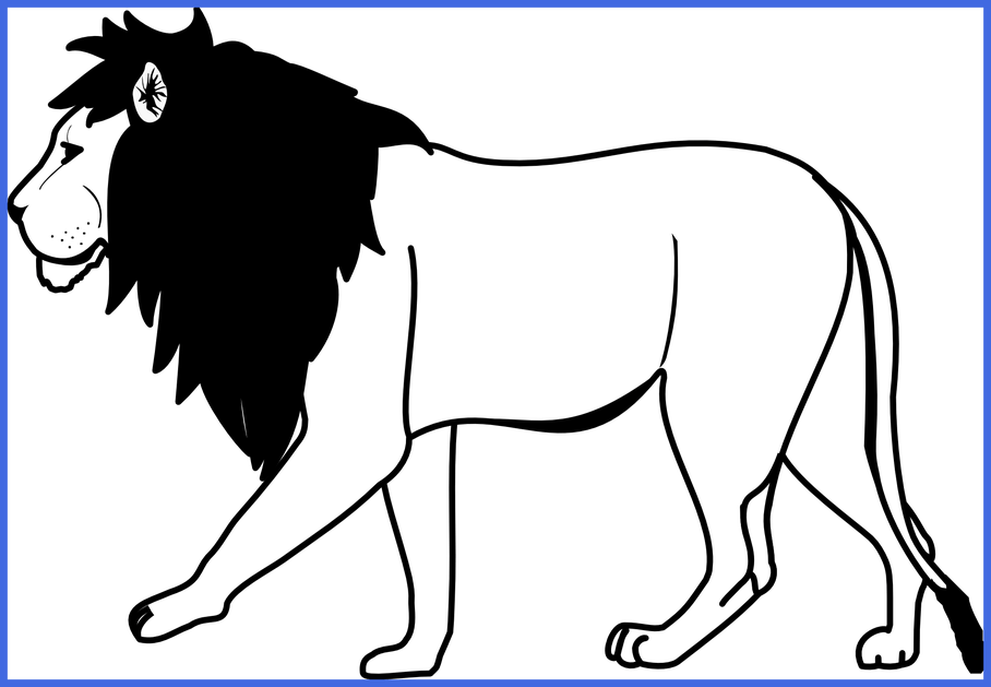 lion clipart drawing