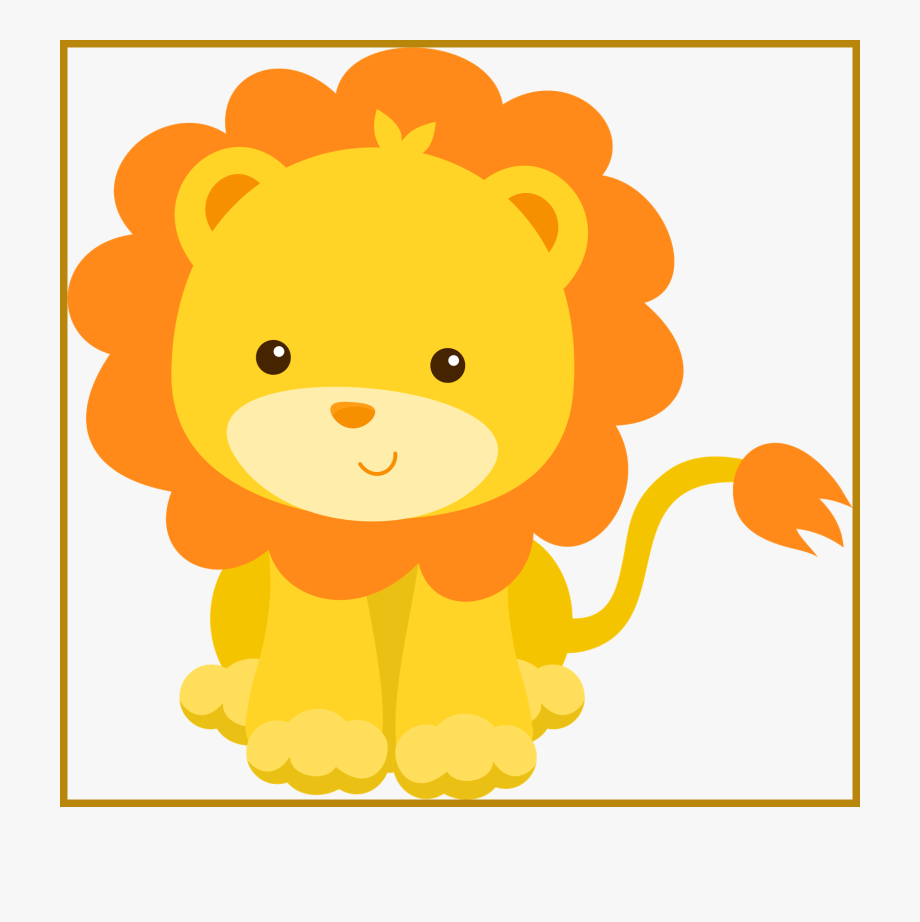 Shocking jungle baby . Lion clipart easy