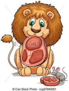 lion clipart eating